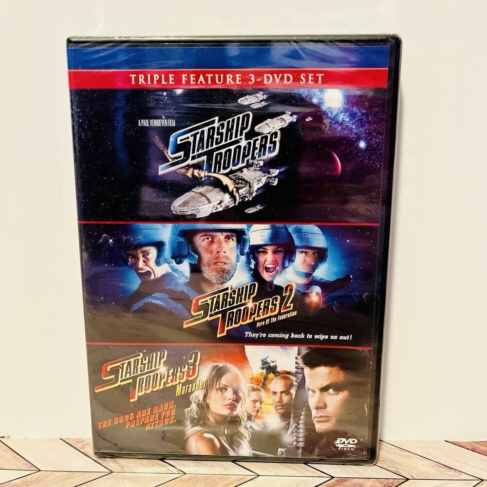 Starship Troopers Trilogy DVD‎ 3 Disc Set 2 Heroes of the Federation 3 Marauder